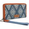 image:imageMontana West X Wrangler Western Wristlet Wallet for Women Aztec Studded Wallet Large Capacity Clutch Wallets with ID WindowDenim Jean