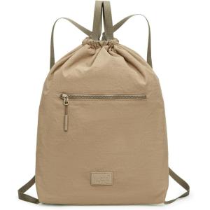 image:imageLee Drawstring Backpack Bag Lightweight Small Gym Swim Beach Bag Water Resistant Sports Sackpack for Men Women LEE48002DGYKhaki