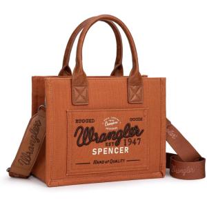 image:imageMontana West Wrangler Tote Bag for Women Retro Canvas Top Handle Purses and HandbagsBrown