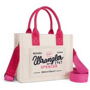 image:imageMontana West Wrangler Tote Bag for Women Retro Canvas Top Handle Purses and HandbagsHot Pink