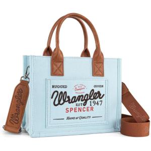 image:imageMontana West Wrangler Tote Bag for Women Retro Canvas Top Handle Purses and HandbagsLight Blue