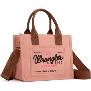 image:imageMontana West Wrangler Tote Bag for Women Retro Canvas Top Handle Purses and HandbagsPink