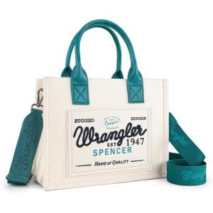 image:imageMontana West Wrangler Tote Bag for Women Retro Canvas Top Handle Purses and HandbagsTurquoise