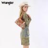 image:imageWrangler Floral Whisper Satchel Bags for Women Vintage Embroidered Purse with Shoulder StrapDark Brown