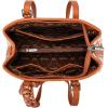 image:imageWrangler Floral Whisper Satchel Bags for Women Vintage Embroidered Purse with Shoulder StrapDark Brown