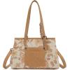 image:imageWrangler Floral Whisper Satchel Bags for Women Vintage Embroidered Purse with Shoulder StrapGolden