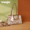 image:imageWrangler Floral Whisper Satchel Bags for Women Vintage Embroidered Purse with Shoulder StrapGolden