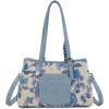 image:imageWrangler Floral Whisper Satchel Bags for Women Vintage Embroidered Purse with Shoulder StrapJean