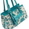 image:imageWrangler Floral Whisper Satchel Bags for Women Vintage Embroidered Purse with Shoulder StrapTurquoise