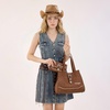 image:imageMontana West Wrangler Wallets for Women Western Buckle RFID Blocking Wallet Credit Card HolderBrown