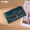image:imageMontana West Wrangler Wallets for Women Western Buckle RFID Blocking Wallet Credit Card HolderDark Green