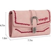 image:imageMontana West Wrangler Wallets for Women Western Buckle RFID Blocking Wallet Credit Card HolderDeep Pink