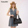 image:imageMontana West Wrangler Wallets for Women Western Buckle RFID Blocking Wallet Credit Card HolderJet Black