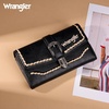 image:imageMontana West Wrangler Wallets for Women Western Buckle RFID Blocking Wallet Credit Card HolderJet Black