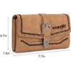 image:imageMontana West Wrangler Wallets for Women Western Buckle RFID Blocking Wallet Credit Card HolderKhaki