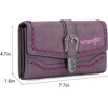 image:imageMontana West Wrangler Wallets for Women Western Buckle RFID Blocking Wallet Credit Card HolderPurple