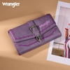 image:imageMontana West Wrangler Wallets for Women Western Buckle RFID Blocking Wallet Credit Card HolderPurple