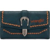 image:imageMontana West Wrangler Wallets for Women Western Buckle RFID Blocking Wallet Credit Card HolderDark Green