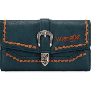 image:imageMontana West Wrangler Wallets for Women Western Buckle RFID Blocking Wallet Credit Card HolderDark Green