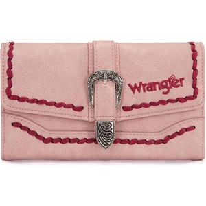 image:imageMontana West Wrangler Wallets for Women Western Buckle RFID Blocking Wallet Credit Card HolderDeep Pink