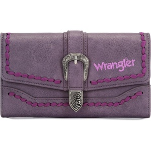image:imageMontana West Wrangler Wallets for Women Western Buckle RFID Blocking Wallet Credit Card HolderPurple