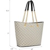 image:imageMontana West Tote Bag for Women Chain Tophandle HandbagsBeige Monogram
