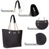 image:imageMontana West Tote Bag for Women Chain Tophandle HandbagsBlack