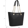 image:imageMontana West Tote Bag for Women Chain Tophandle HandbagsBlack