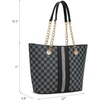 image:imageMontana West Tote Bag for Women Chain Tophandle HandbagsGreyBlack