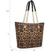 image:imageMontana West Tote Bag for Women Chain Tophandle HandbagsLeopard