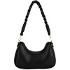image:imageWrangler Vintage Floral Print Hobo Bag Braided Handle Shoulder Bag for WomenBlack