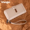 image:imageX Wrangler Womens Wallets Bifold Wristlet Wallets for Women Large Capacity Credit Card Wallet with ID WindowApricot
