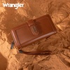 image:imageX Wrangler Womens Wallets Bifold Wristlet Wallets for Women Large Capacity Credit Card Wallet with ID WindowBrown