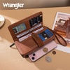 image:imageX Wrangler Womens Wallets Bifold Wristlet Wallets for Women Large Capacity Credit Card Wallet with ID WindowBrown