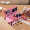 image:imageX Wrangler Womens Wallets Bifold Wristlet Wallets for Women Large Capacity Credit Card Wallet with ID WindowHot Pink