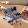image:imageX Wrangler Womens Wallets Bifold Wristlet Wallets for Women Large Capacity Credit Card Wallet with ID WindowJeans Blue