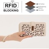 image:imageX Wrangler Womens Wallets Bifold Wristlet Wallets for Women Large Capacity Credit Card Wallet with ID WindowLeopard Beige
