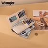 image:imageX Wrangler Womens Wallets Bifold Wristlet Wallets for Women Large Capacity Credit Card Wallet with ID WindowLeopard Beige