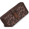 image:imageX Wrangler Womens Wallets Bifold Wristlet Wallets for Women Large Capacity Credit Card Wallet with ID WindowLeopard Coffee