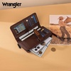 image:imageX Wrangler Womens Wallets Bifold Wristlet Wallets for Women Large Capacity Credit Card Wallet with ID WindowLeopard Coffee