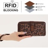 image:imageX Wrangler Womens Wallets Bifold Wristlet Wallets for Women Large Capacity Credit Card Wallet with ID WindowLeopard Coffee