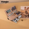 image:imageX Wrangler Womens Wallets Bifold Wristlet Wallets for Women Large Capacity Credit Card Wallet with ID WindowLeopard Khaki