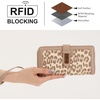 image:imageX Wrangler Womens Wallets Bifold Wristlet Wallets for Women Large Capacity Credit Card Wallet with ID WindowLeopard Khaki