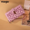 image:imageX Wrangler Womens Wallets Bifold Wristlet Wallets for Women Large Capacity Credit Card Wallet with ID WindowLeopard Pink