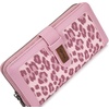 image:imageX Wrangler Womens Wallets Bifold Wristlet Wallets for Women Large Capacity Credit Card Wallet with ID WindowLeopard Pink