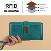 image:imageX Wrangler Womens Wallets Bifold Wristlet Wallets for Women Large Capacity Credit Card Wallet with ID WindowTurquoise