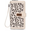 image:imageX Wrangler Womens Wallets Bifold Wristlet Wallets for Women Large Capacity Credit Card Wallet with ID WindowLeopard Beige