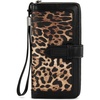 image:imageX Wrangler Womens Wallets Bifold Wristlet Wallets for Women Large Capacity Credit Card Wallet with ID WindowLeopard Black