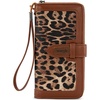 image:imageX Wrangler Womens Wallets Bifold Wristlet Wallets for Women Large Capacity Credit Card Wallet with ID WindowLeopard Brown