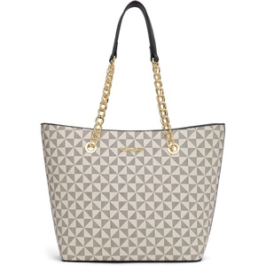 image:imageMontana West Tote Bag for Women Chain Tophandle HandbagsBeige Monogram